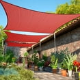 thumbnail image 1 of ShadeMart Custom Size 14' x 22' Rectangle Red Sun Shade Sail Canopy UV Air & Water Permeable - Commercial Standard Heavy Duty - 190 GSM - 3 Years Warranty ( We Make Custom Size ), 1 of 7