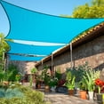 thumbnail image 1 of ShadeMart Custom Size 14' x 22' Rectangle Turquoise Sun Shade Sail Canopy UV Air & Water Permeable - Commercial Standard Heavy Duty - 190 GSM - 3 Years Warranty ( We Make Custom Size ), 1 of 7