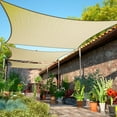 thumbnail image 1 of ShadeMart Custom Size 6' x 17' Rectangle Beige Sun Shade Sail Canopy UV Air & Water Permeable - Commercial Standard Heavy Duty - 190 GSM - 3 Years Warranty ( We Make Custom Size ), 1 of 7