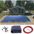 thumbnail image 1 of ShadeMart Customize Size 20’ x 22' Premium Rectangle Blue Winter Swimming Pool Cover Tarp Safety Heavy Duty, Waterproof, UV Resistant ( Cover Size:24' x 26' / 4 ft.Overlap) 【We Customize Size】, 1 of 6