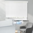 thumbnail image 1 of ShadeMart Customized Free-Stop Cordless Blackout Roller Shades, Thermal-Insulated Easy Install Window Blinds for Home Office Bedroom (White, 10.5'' W x 108'' H), 1 of 7