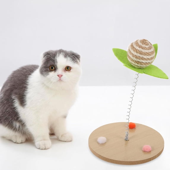 ShadeMart Cylindrical Sisal Ball Cat Scratcher Toy | Interactive Boredom Buster, Stress Reliever & Indoor Entertainment for Cats
