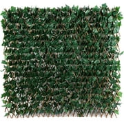 ShadeMart Expandable Privacy Fence Greenery Screen for Balcony Patio Decks Outdoor, Decorative Faux Ivy Fencing Panel Artificial Hedge for Garden Home Wall Christmas Backdrop, Double Sided Leaves 1 PC