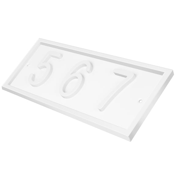 ShadeMart Flush Mount House Numbers Sign with a Sleek Protective Frame, Personalized Aluminum Address Plaque for Modern Front Door, Made in USA