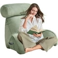 thumbnail image 1 of ShadeMart Grass Green Reading Pillow for Bed Backrest with Arms Shredded Memory Foam, Ultra-Comfy Microplush Cover & Detachable Neck Roll - Unmatched Support Bed Rest Sit Up Pillow, 1 of 7