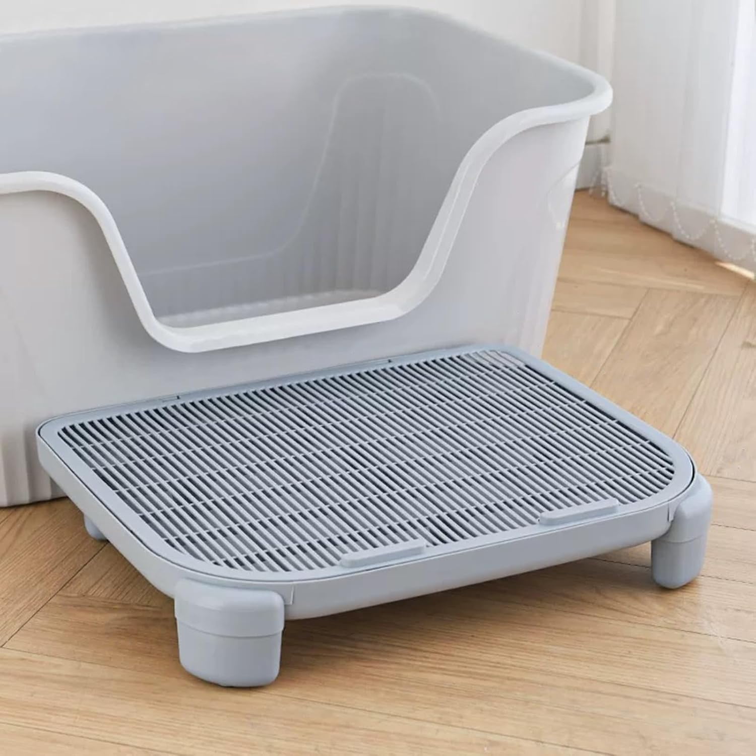 ShadeMart Grey 20" X 16" X 4" Cat Litter Mat, Waterproof & Non-Slip, Urine-Proof & Washable Trapping Mat