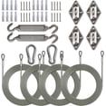 thumbnail image 1 of ShadeMart Hardware Kit Set for Rectangle/Square Sun Shade Sails Canopy, Easy-Tensioning, 316 Military-Grade Stainless Steel(6 Inch Hardware Kit + Cables), 1 of 5