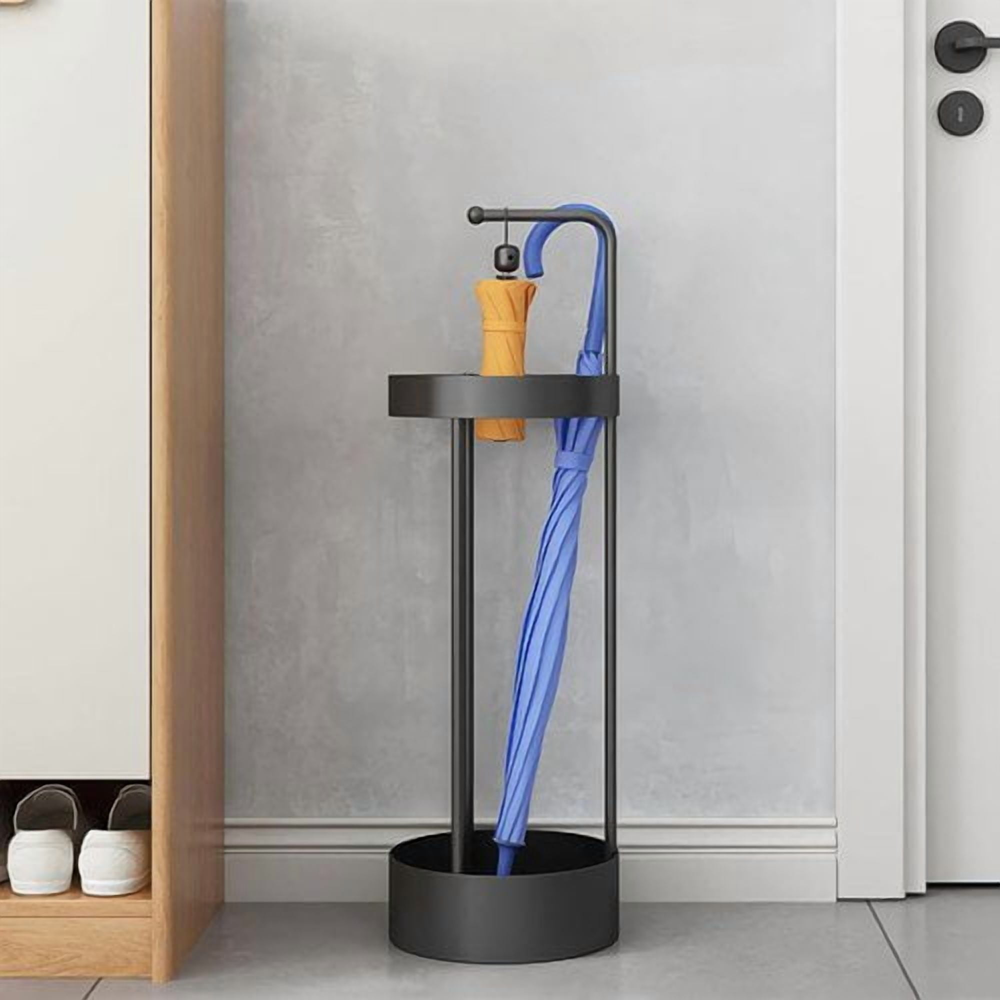 ShadeMart Metal Umbrella Stand, Industrial Free-Standing Organizer with Reinforced Base for Entryway and Hallway