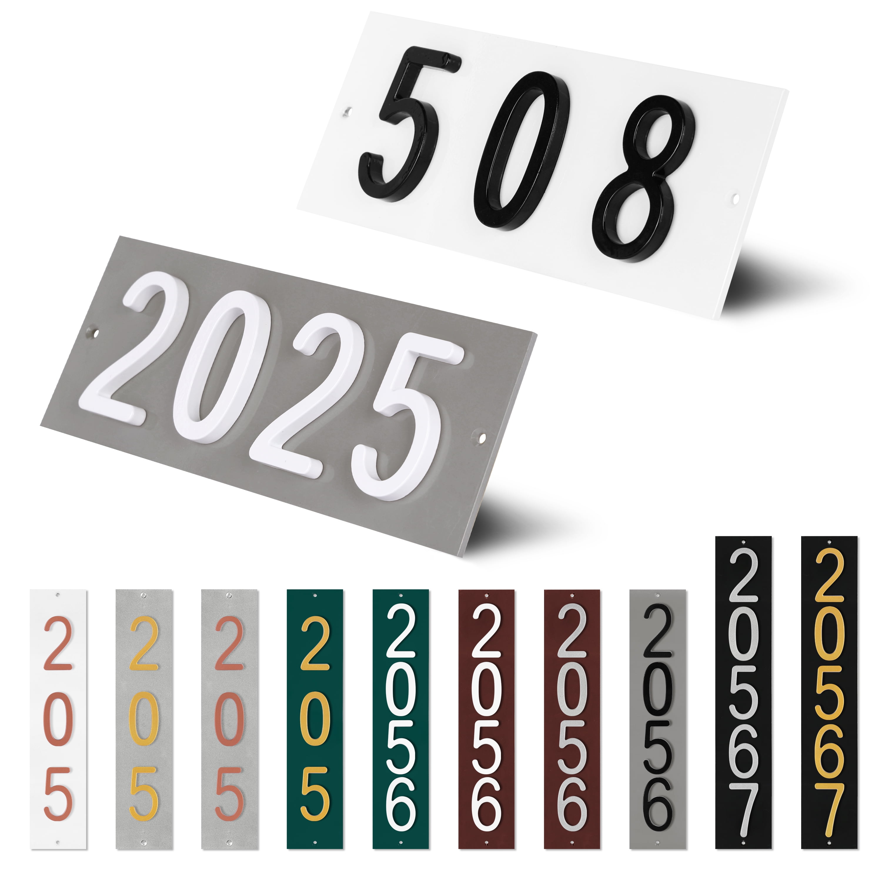 ShadeMart Personalized Flush Mount House Numbers Address Street Sign front-door-overhang-roof-overhang-front-doors-front-stoop-front