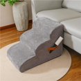 thumbnail image 1 of ShadeMart Pet Steps for Small Dogs, High Density Foam Stairs for High Beds & Couches, Grey, 1 of 6