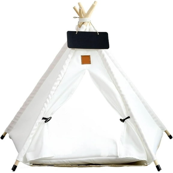 ShadeMart Pet Teepee Tent Bed, Portable with Removable Washable Cushion for Cats & Small Dogs