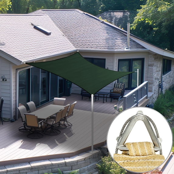ShadeMart Pro Ring 20' x 45' Green Customized Size Sun Shade Sail,Commercial Grade UPF50 Canopy Structure, Reinforced Corners & Edges, 260 GSM Fabric Heavy Duty -3 Years Warranty