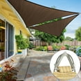 thumbnail image 1 of ShadeMart Pro Ring 30' x 43' x 52.44' Brown Right Triangle Customized Size Sun Shade Sail,Commercial Grade Canopy, Reinforced Corners & Edges, 260 GSM Fabric Heavy Duty -3 Years Warranty, 1 of 9