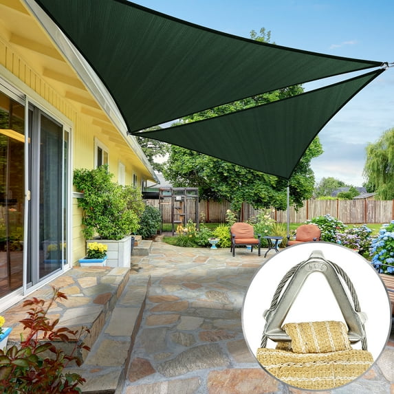 ShadeMart Pro Ring 31' x 41' x 51.41' Green Right Triangle Customized Size Sun Shade Sail,Commercial Grade Canopy, Reinforced Corners & Edges, 260 GSM Fabric Heavy Duty -3 Years Warranty