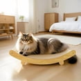 thumbnail image 1 of ShadeMart Wooden Cat Scratcher Bed with Sisal Post & Napping Lounge - Multi-Functional Furniture Protector for Cats & Small Pets, 1 of 6