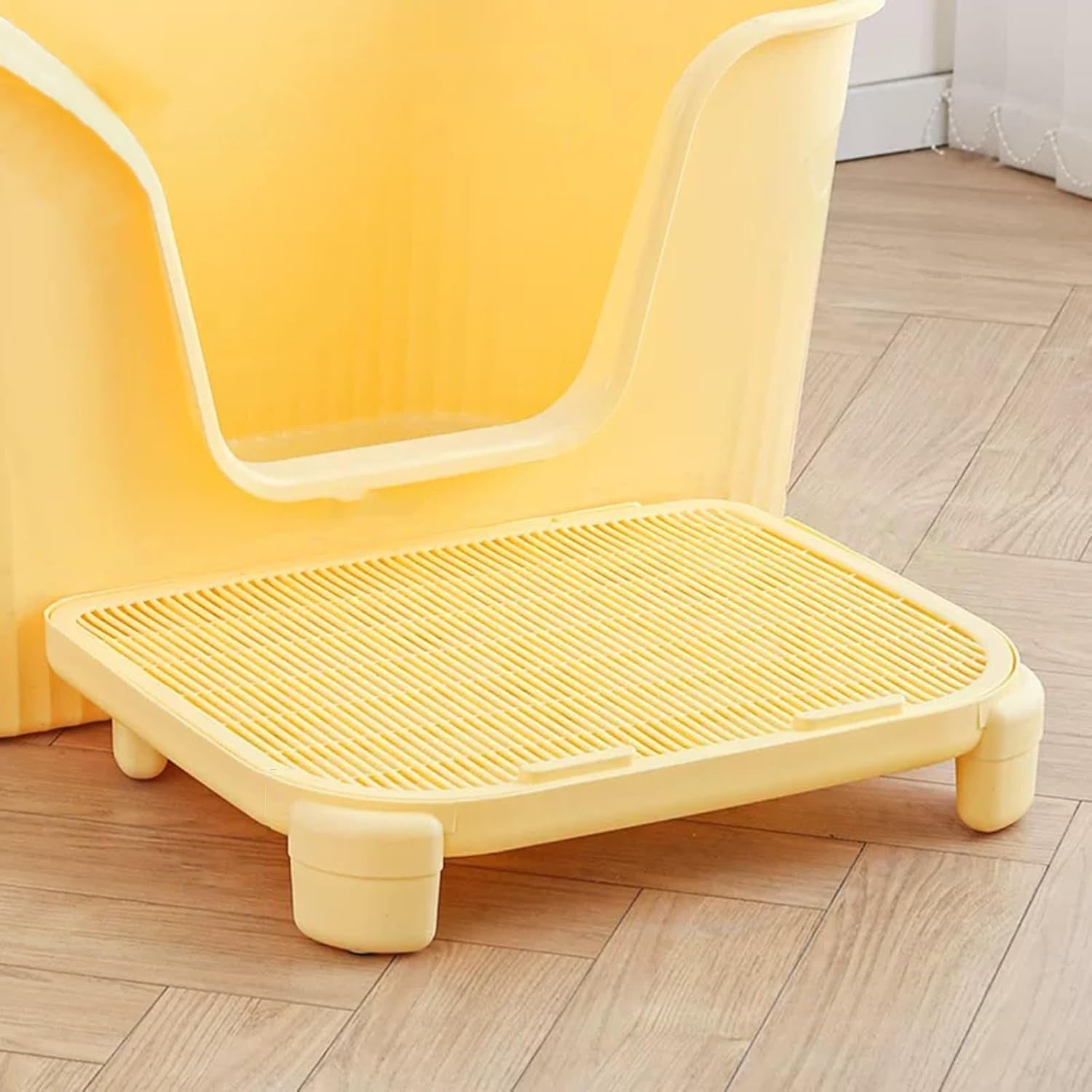 ShadeMart Yellow 20" X 16" X 4" Cat Litter Mat, Waterproof & Non-Slip, Urine-Proof & Washable Trapping Mat