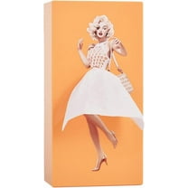 ShadeMart Yellow Skirt-Shaped Tissue Box Cover, Decorative Rectangular Holder for Home & Office