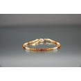 thumbnail image 1 of Shaded Citrine 3mm Round Shape Faceted Cut Beads 7 inch Gold Plated Clasp Bracelet for men, women, unisex. Link Chain Stacking Bracelet.|LINK_06078, 1 of 6
