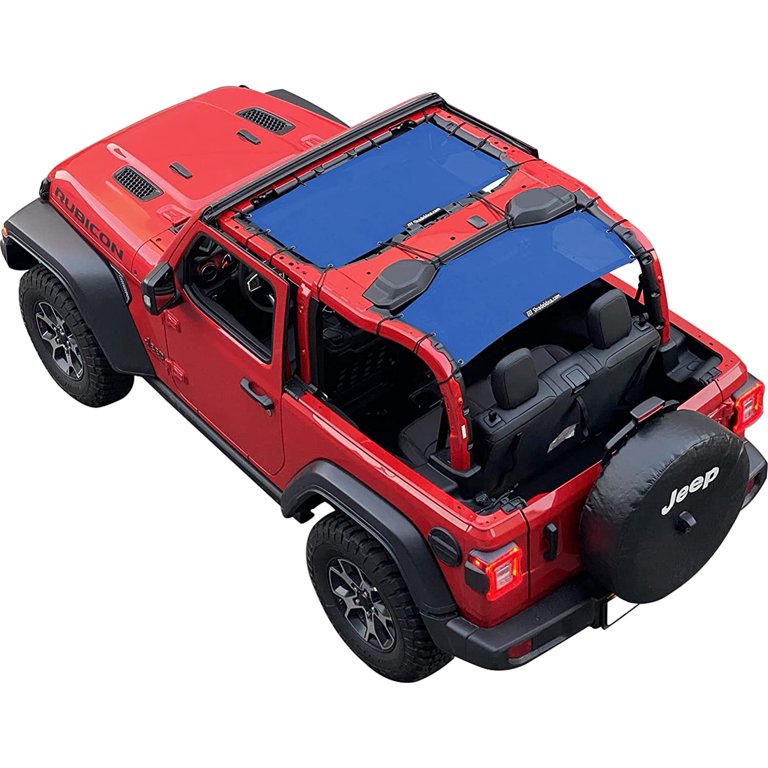 SHINEKA Front Sun Visor Mesh Roof Shade For Jeep Wrangler JL & Gladiator 2018+ - UV Protection