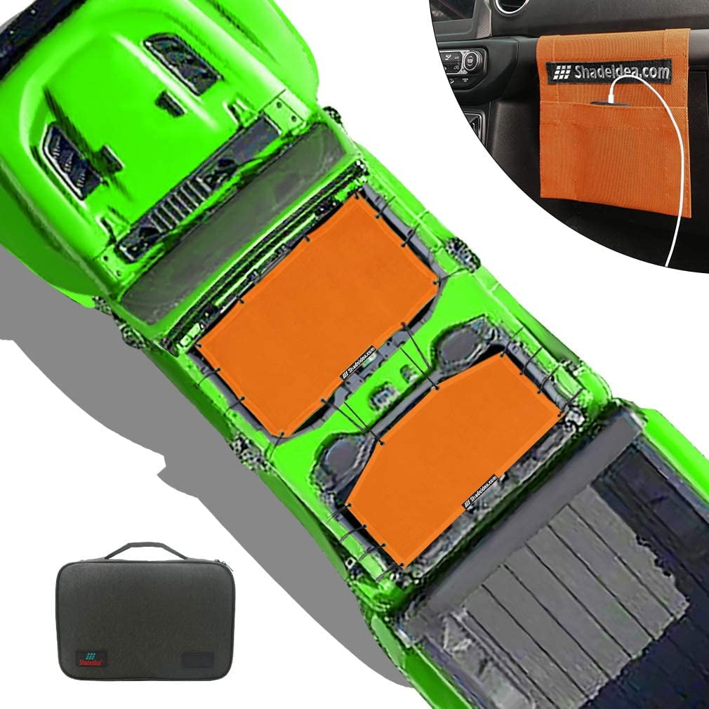 Shadeidea Jeep Gladiator Sun Shade JT 4 Door Top Sunshade, Front & Rear