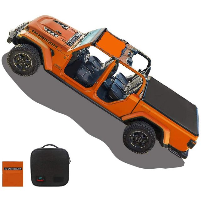 Shadeidea Jeep Gladiator Sunshade JT 4 Door Top Sun Shade Front