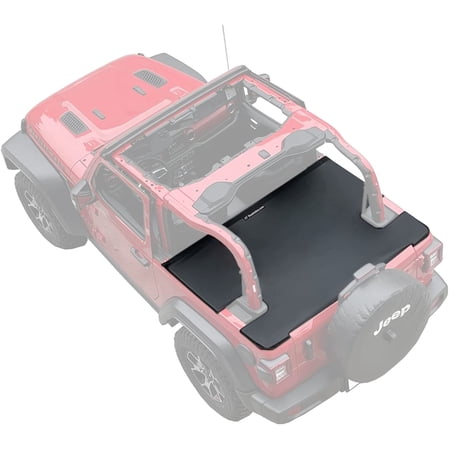Shadeidea Jeep Wrangler Cargo Cover JL 2 Door Tonneau Cover JLU (2018-Current) Rear Trunk Vinyl Tailgate Cover for Rubicon Sahara Sport S ( Black ) - 3 Years Warranty