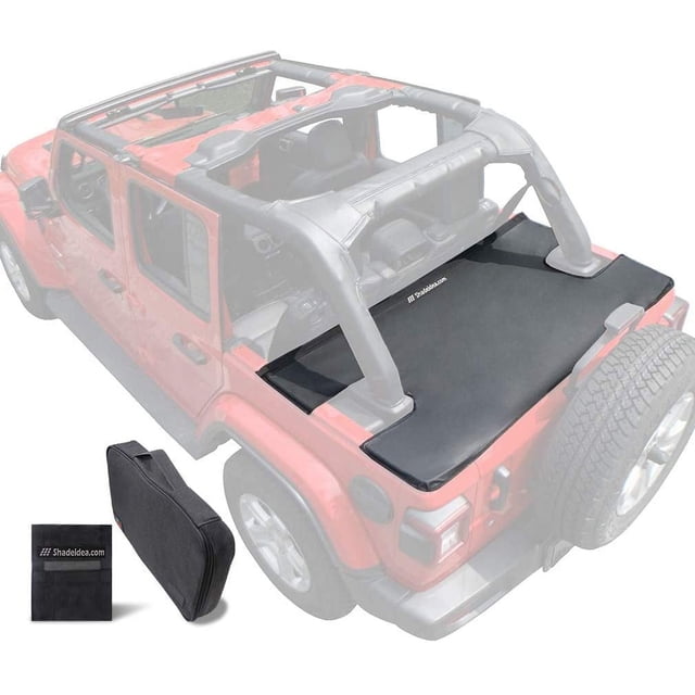 Shadeidea Jeep Wrangler JL 4 Door Cargo Cover, 2018-Current, Black, 3 ...