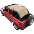thumbnail image 1 of Shadeidea Jeep Wrangler Sunshade JL Unlimited 4 Door JLU Sun Shade (2018-Current) Top Front+Rear+Trunk-Tan Mesh Screen Cover UV Blocker with Grab Bag Storage Pouch-10 Years Warranty, 1 of 7