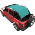 thumbnail image 1 of Shadeidea Jeep Wrangler Sunshade JL Unlimited 4 Door JLU Sun Shade (2018-Current) Top Front+Rear+Trunk-Tiff Blue Mesh Screen Cover UV Blocker with Grab Bag Storage Pouch-10 Years Warranty, 1 of 7