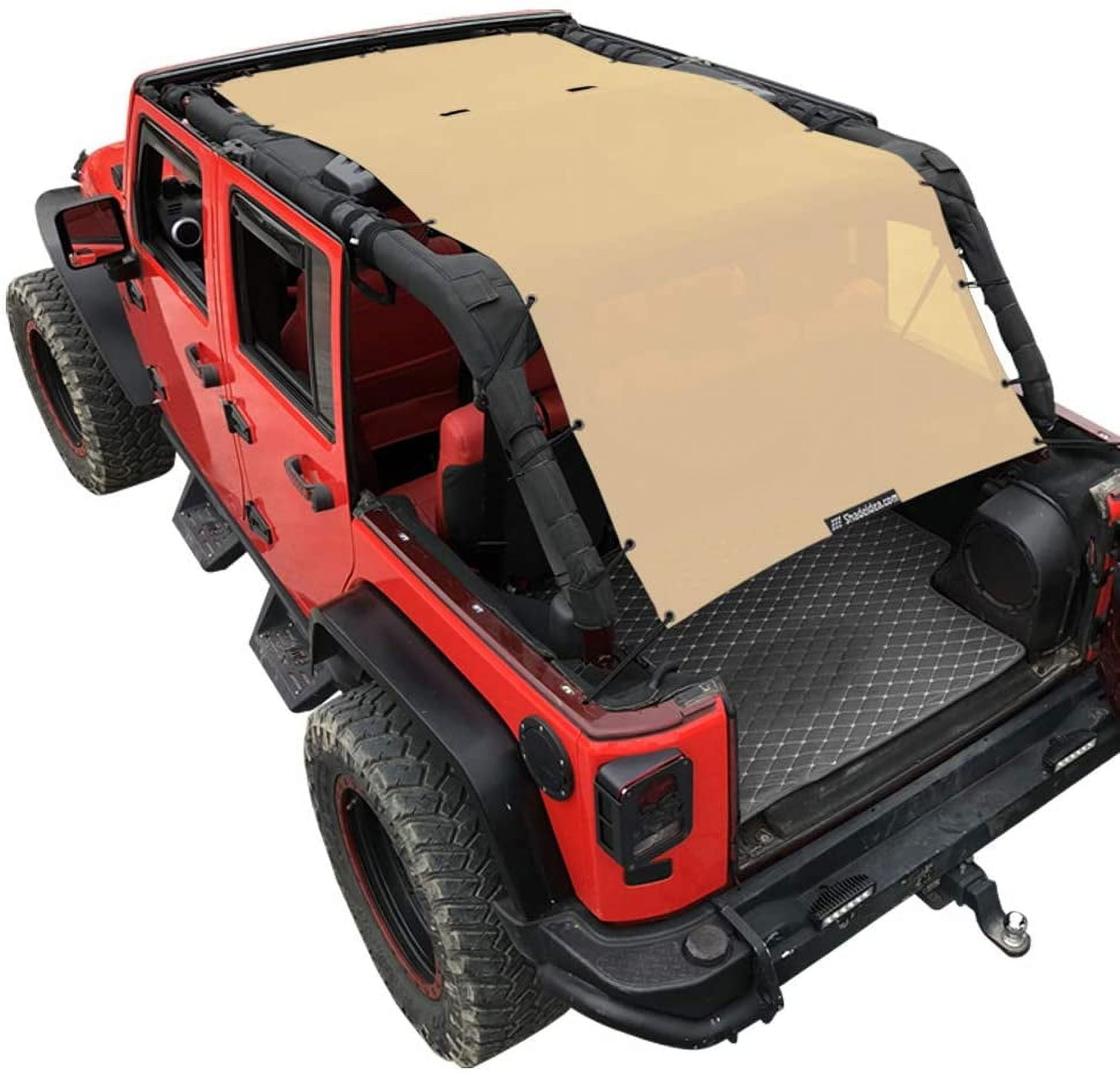 Shadeidea Jeep Wrangler Top Sunshade JK Unlimited Sun Shade JKU 4