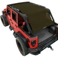 thumbnail image 1 of Shadeidea Jeep Wrangler Top Sunshade JK Unlimited Sun Shade JKU 4 Door Top 2007-2018 Front+Rear+Trunk-Tank Green Mesh Screen Cover UV Blocker with Grab Bag Storage Pouch-10 Years Warranty, 1 of 7