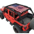 thumbnail image 1 of Shadeidea Jeep Wrangler Top Sunshade JK Unlimited Sun Shade, JKU 4 Door Front & Rear -( Black Mesh Screen, NO FADED Magic Flag ) Cover (2017-2018), UV Blocker -10 Years Lasting, 1 of 4