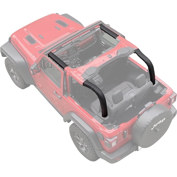 Shadeidea Roll Bar Padding for Jeep Wrangler JL (2018-2023) 2 Door - Black Vinyl Foam Laminated Pad Cover Kit Protection JLU Sahara Rubicon with Grab Bag - 3 Years Warranty