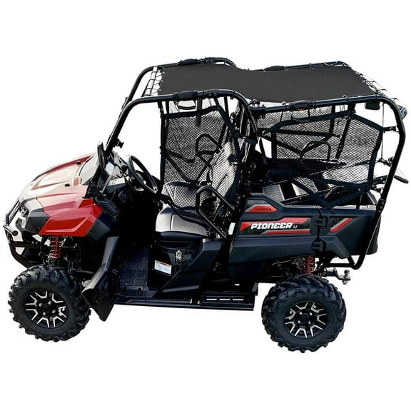 Shadeidea Sunshade for UTV Honda Pioneer 700-4, Mesh Sun Shade Soft Top Roof Cover (Black) UV Blocker - 10 Years Warranty