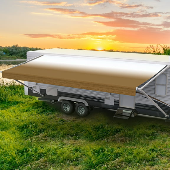 Shadepro RV Awning Fabric Replacement Premium Grade Vinyl 16' Dune Fade (Length 15'2")