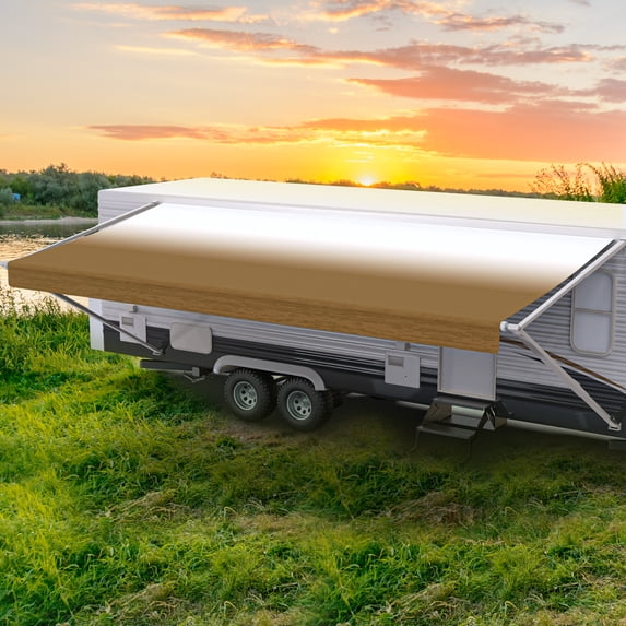 Shadepro RV Awning Replacement 18' Dune Fade Fabric length 17'2"