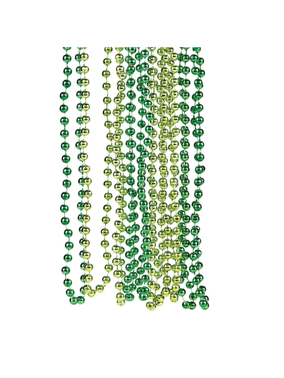 Shades Of Green Beaded Necklaces - Jewelry - 48 Pieces