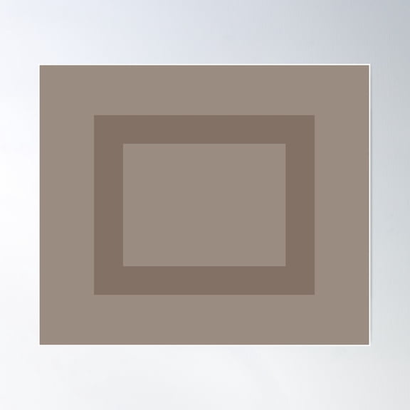 Shades Of Taupe With An Elegant Border Poster Wall Art, Modern Wall Decor For Living Room Bedroom, 8x12 UNFRAMED