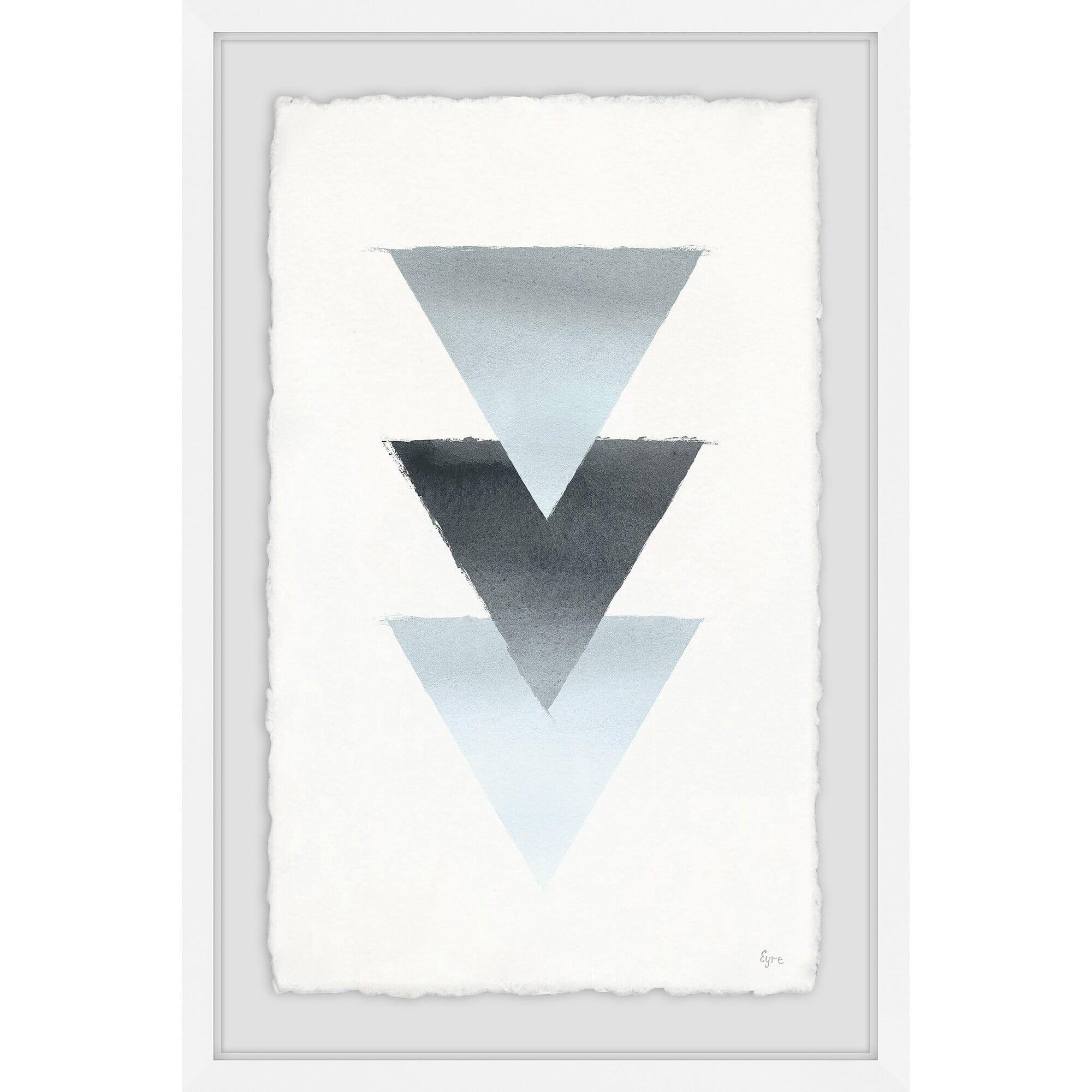 Abstract Blue and Gray Geometric Canvas Print