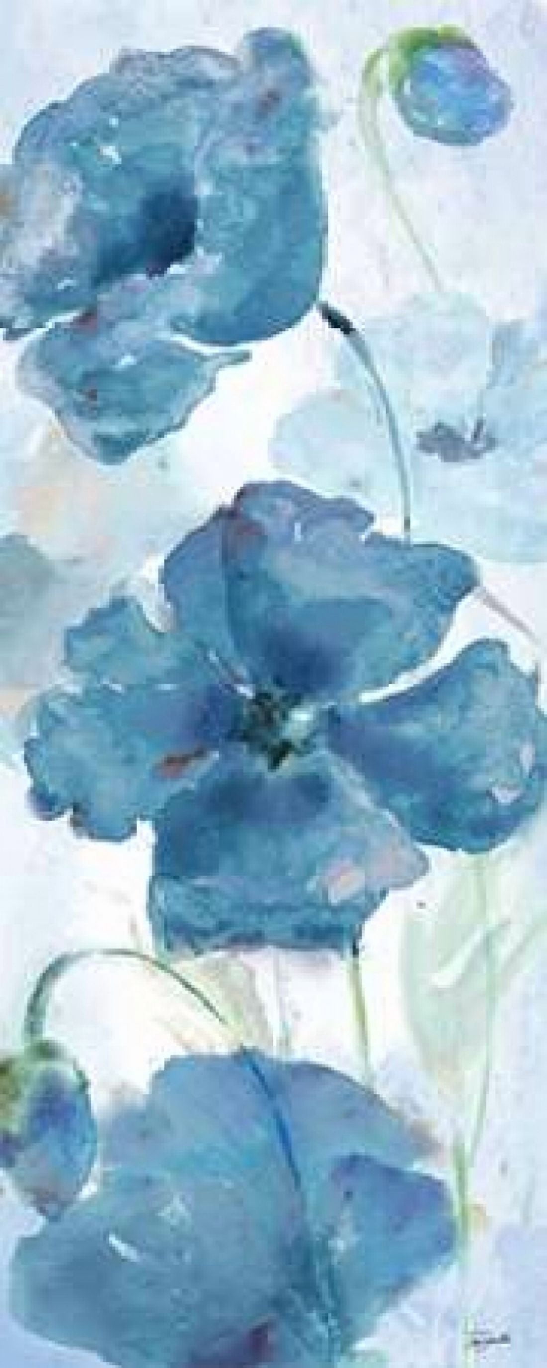 Shades of Blue Panel I Canvas Art - Tre Sorelle Studios (10 x 20)