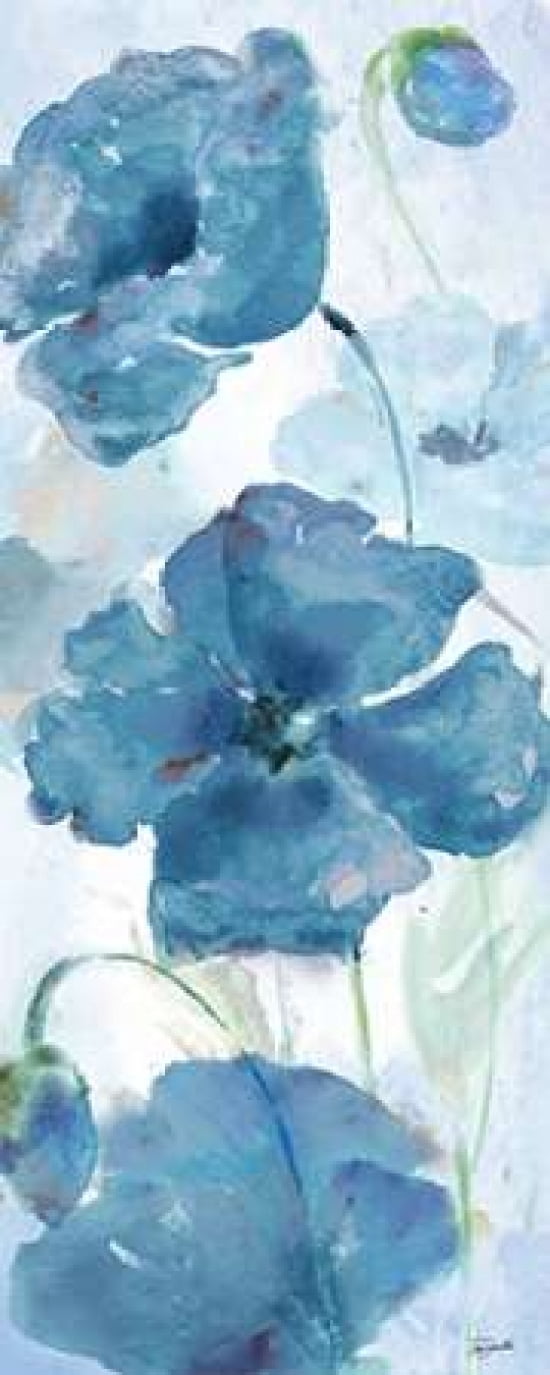 Shades of Blue Panel I Canvas Art - Tre Sorelle Studios (24 x 48)