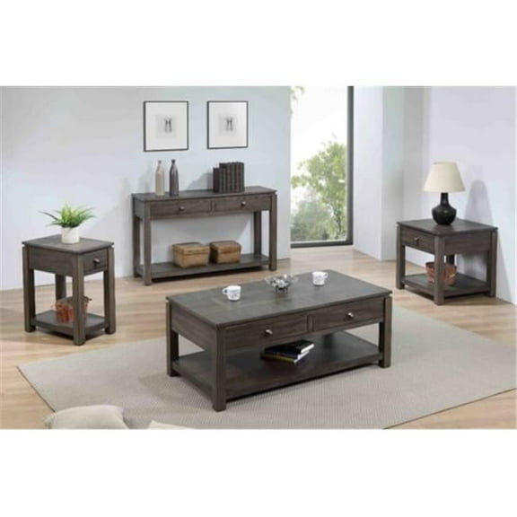 Shades of Gray Coffee Console & End Table Set 4 Piece