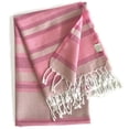 thumbnail image 1 of Shades of Pink Striped Design Turkish Beach Blanket, 1 of 3