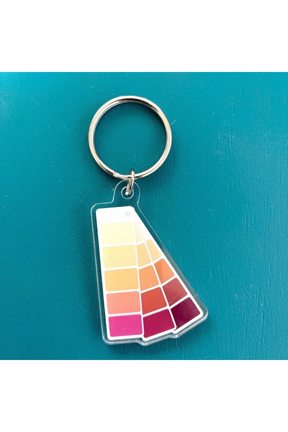 Shades of Sunset Acrylic Keychain // acrylic keychain / designer keychain / graphic designer keychain / color swatch / rainbow keychain