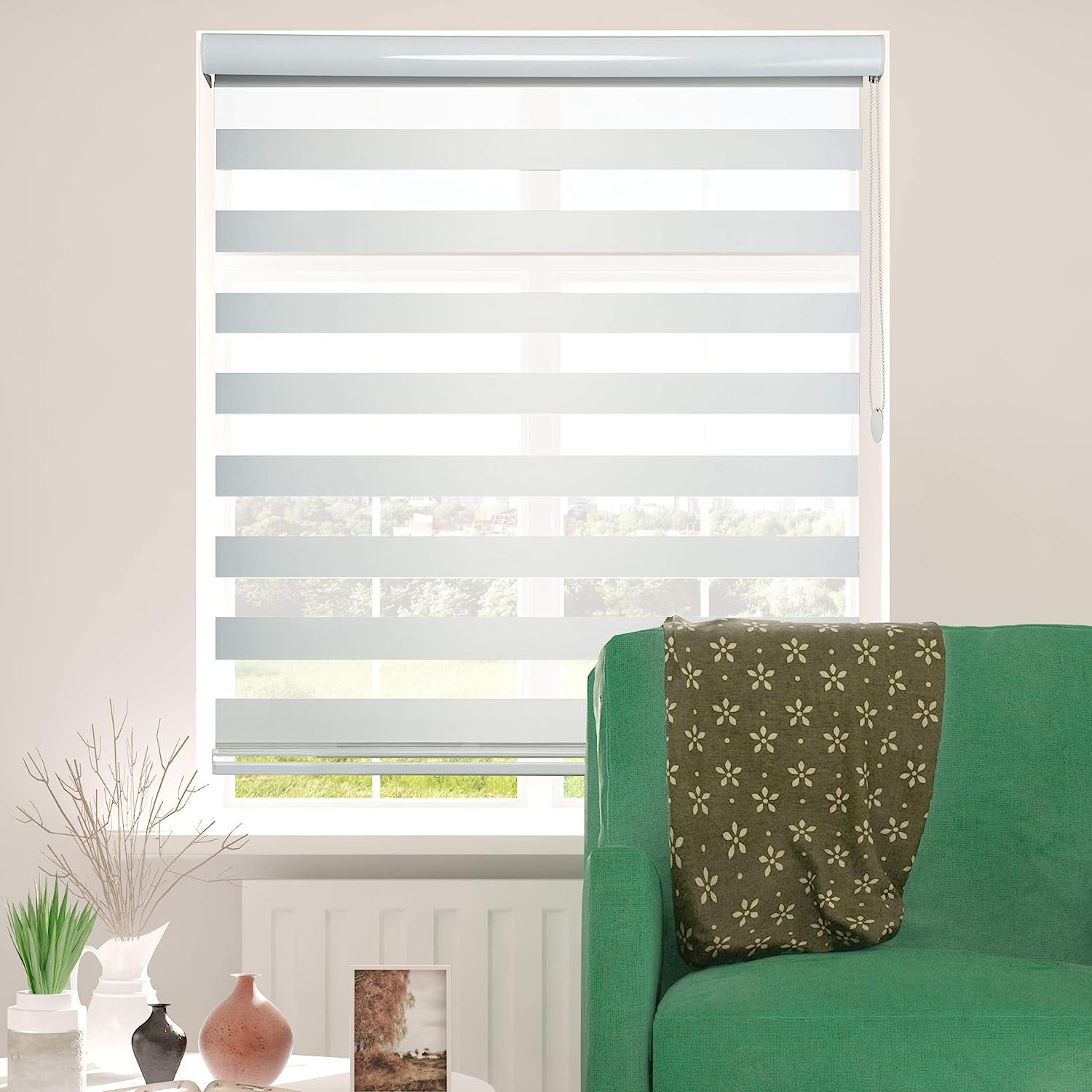 Colored window blinds top