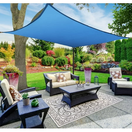 Shadesheet by Boen Sun Shade Sail Canopy, Rectangle, Blue,12'x16'