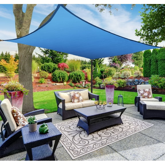 Shadesheet by Boen Sun Shade Sail Canopy, Rectangle, Blue, 8'x12'