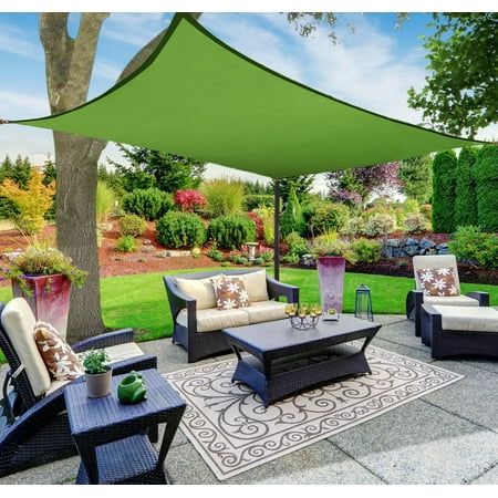 Shadesheet by Boen Sun Shade Sail Canopy, Rectangle, Green,12'x16'