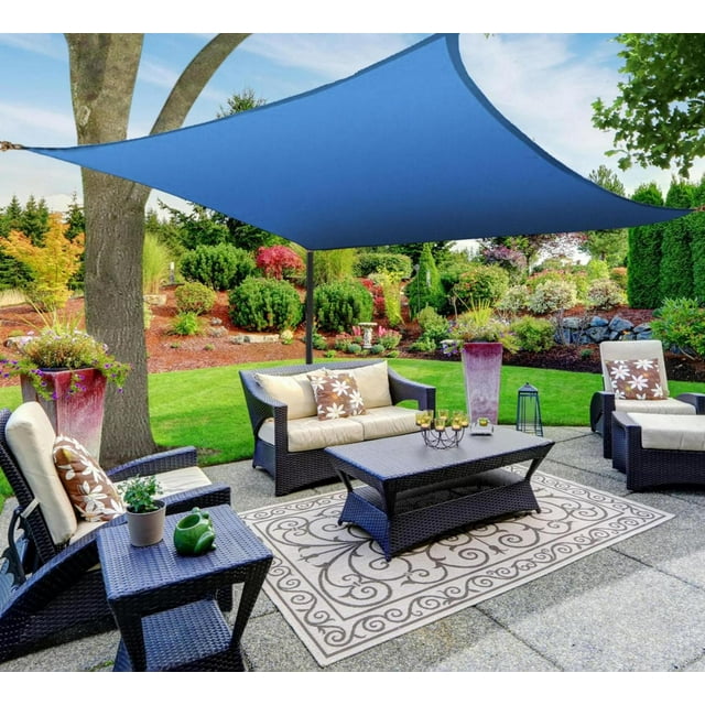 Shadesheet by Boen Sun Shade Sail Canopy, Square, Blue,18' x 18'