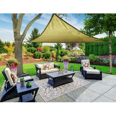 Shadesheet by Boen Sun Shade Sail Canopy, Triangle, 16'x16'x16', Multiple Colors
